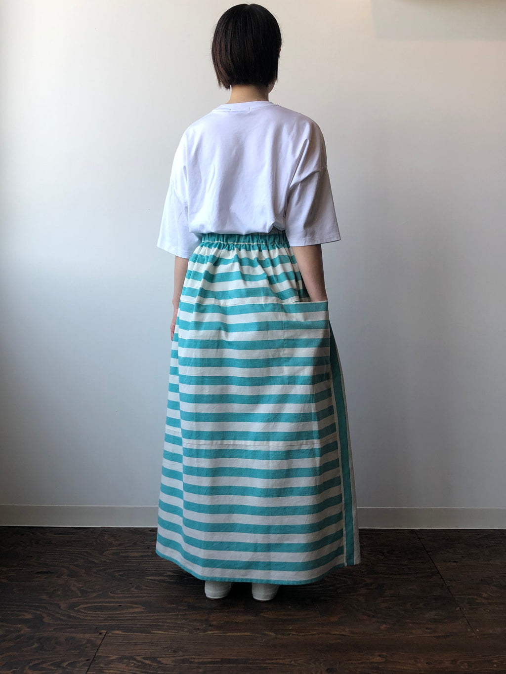 Katakai Cotton Skirt in Cream Soda, Made-to-Order — From Ojiya, Japan