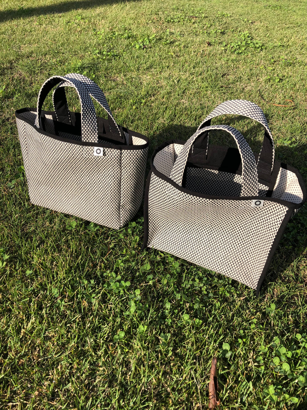 Sashiko Bag Small White Black Japanese Craft