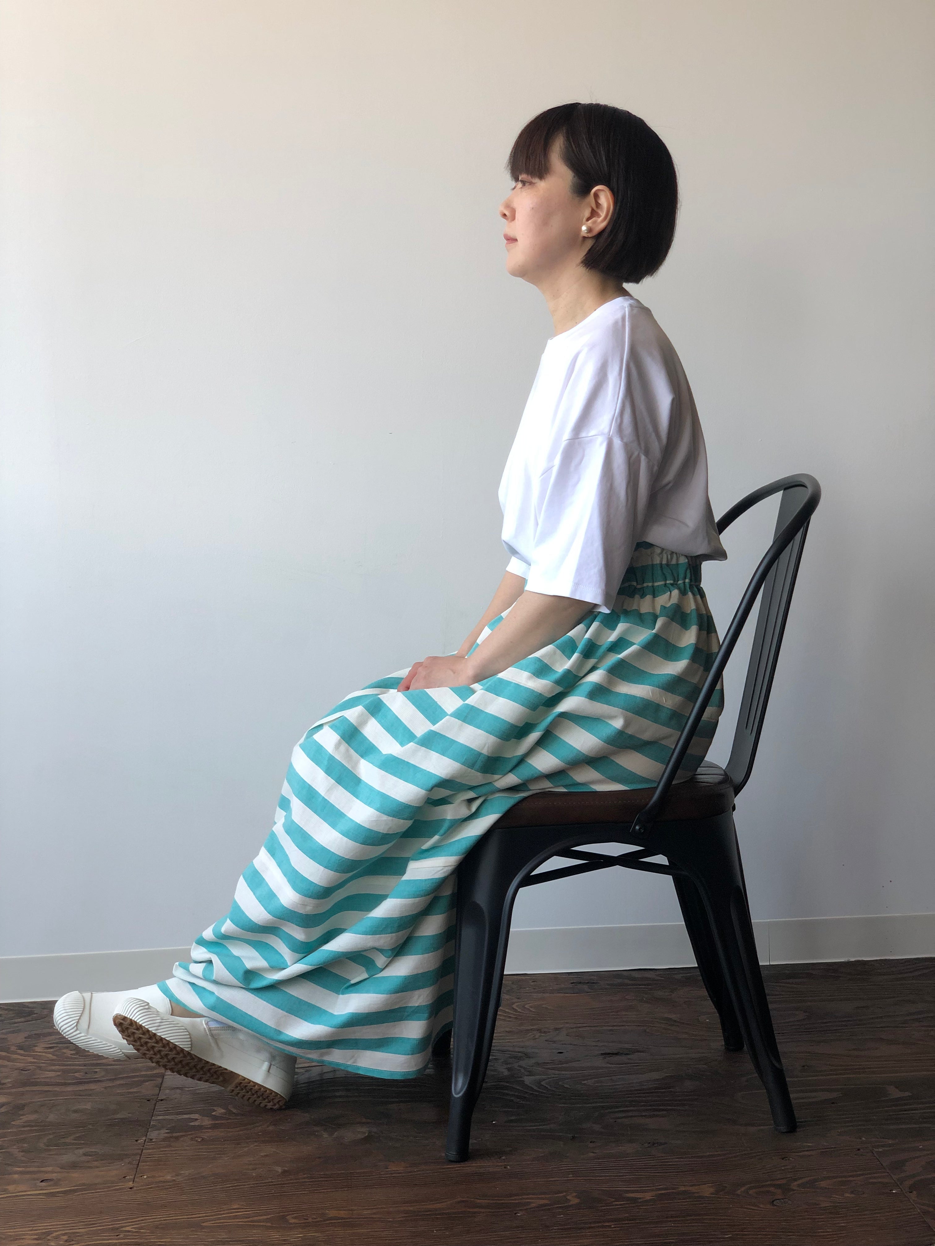 Katakai Cotton Skirt in Cream Soda, Made-to-Order — From Ojiya, Japan