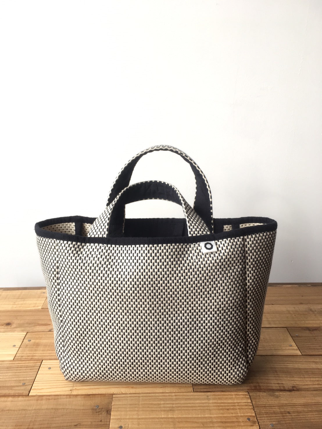 Sashiko Bag Small White Black Japanese Craft
