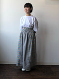 Katakai Cotton Skirt with Olympia Check, Made-to-Order From Ojiya, Japan