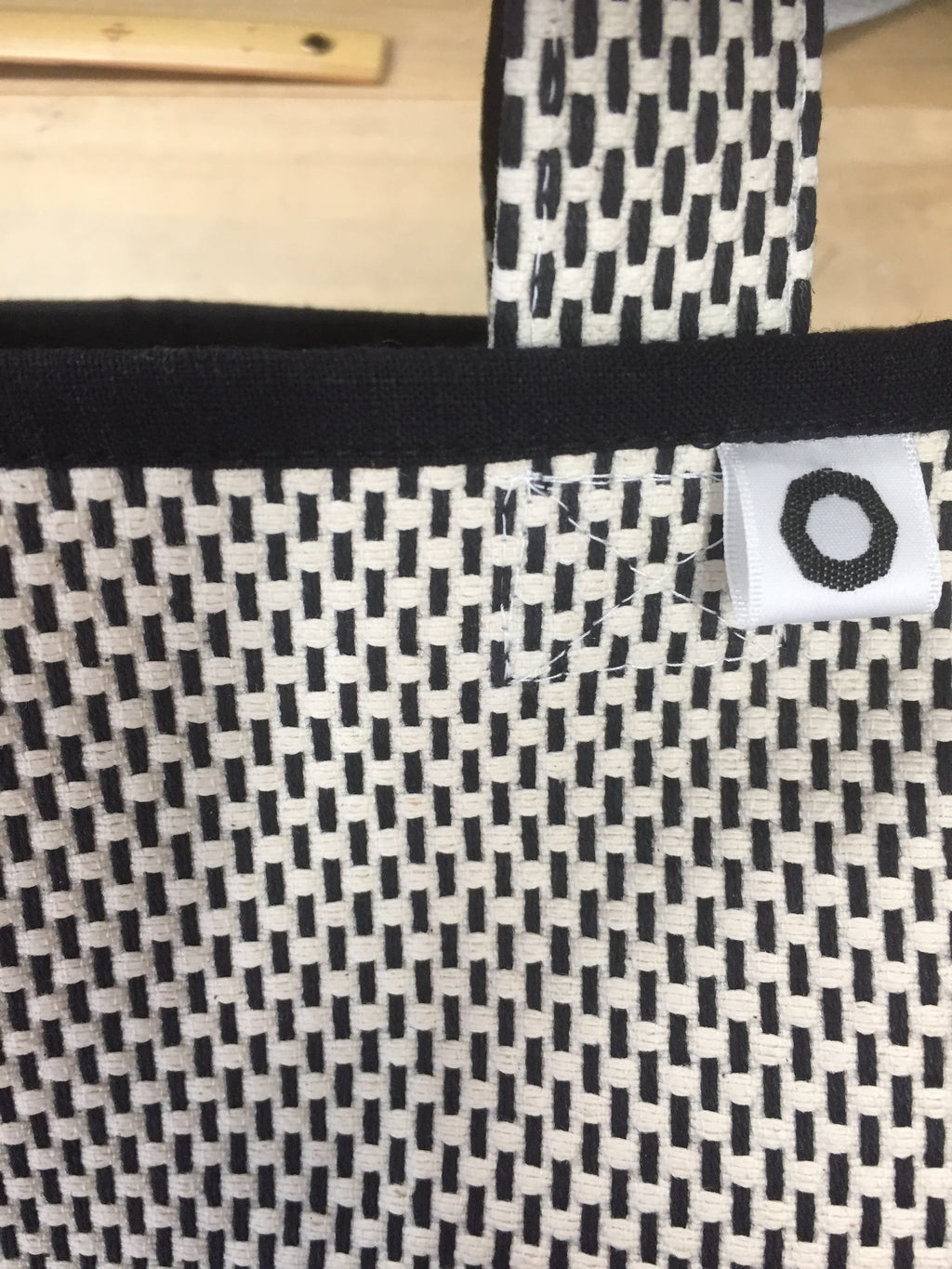 Sashiko Bag Small White Black Japanese Craft