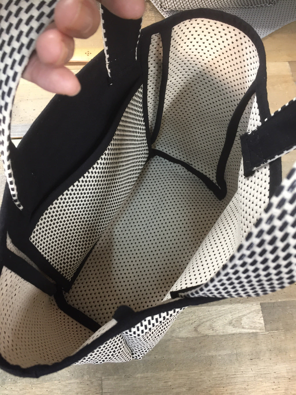 Sashiko Bag Small White Black Japanese Craft