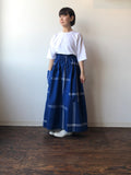 Katakai Cotton Skirt Royal Blue, Made-to-Order From Ojiya, Japan