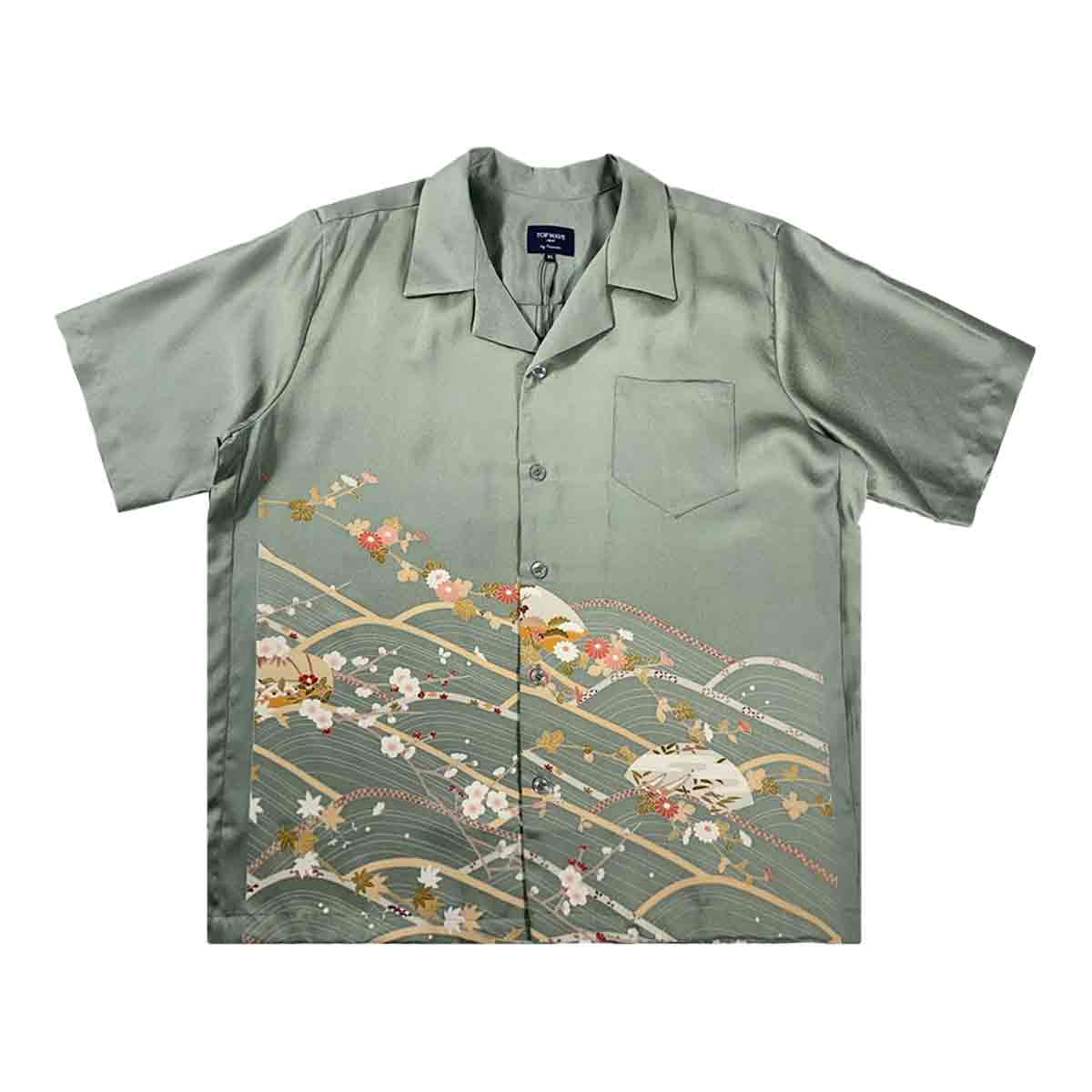 Kimono Aloha Shirt Men's XL AHKH-XL123