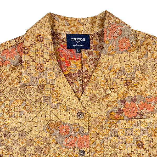 Kimono Aloha Shirt Women's L AHKHF-L02