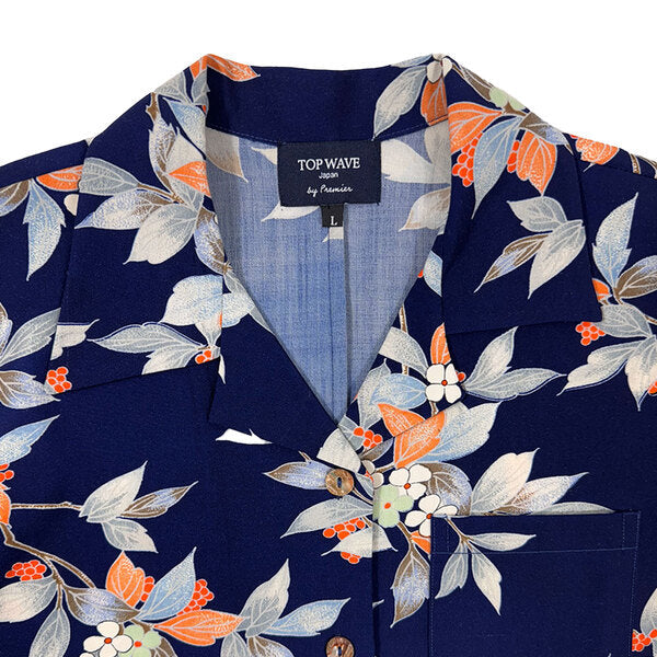 Kimono Aloha Shirt Women's L AHKHF-L04