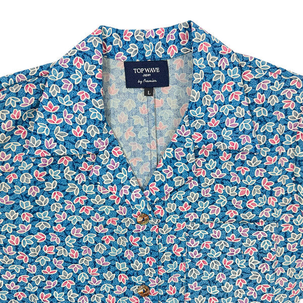 Kimono Aloha Shirt Women's L AHKHF-L08