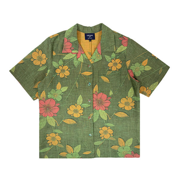 Kimono Aloha Shirt Women's L AHKHF-L11