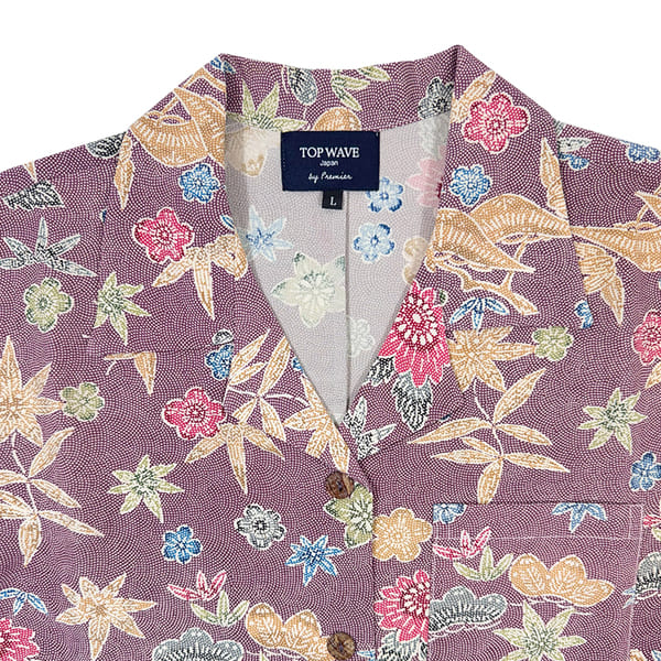 Kimono Aloha Shirt Women's L AHKHF-L12