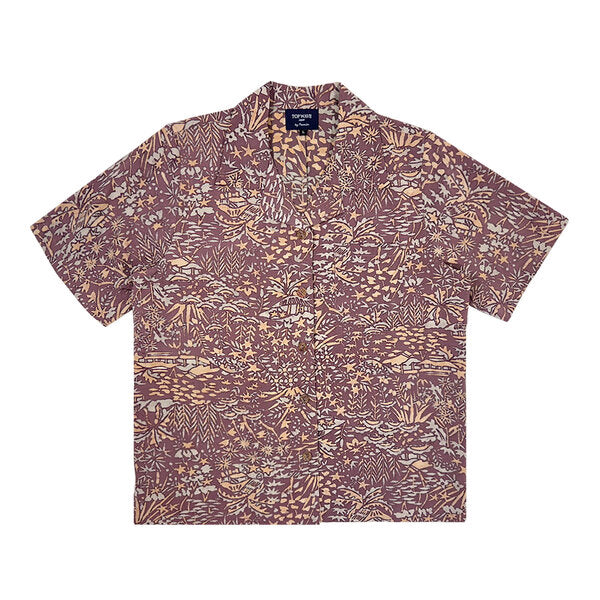 Kimono Aloha Shirt Women's L AHKHF-L17