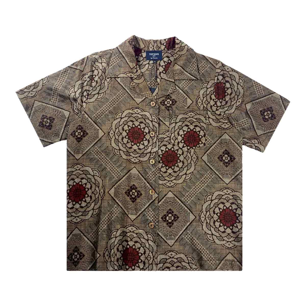 Kimono Aloha Shirt Women's L AHKHF-L43