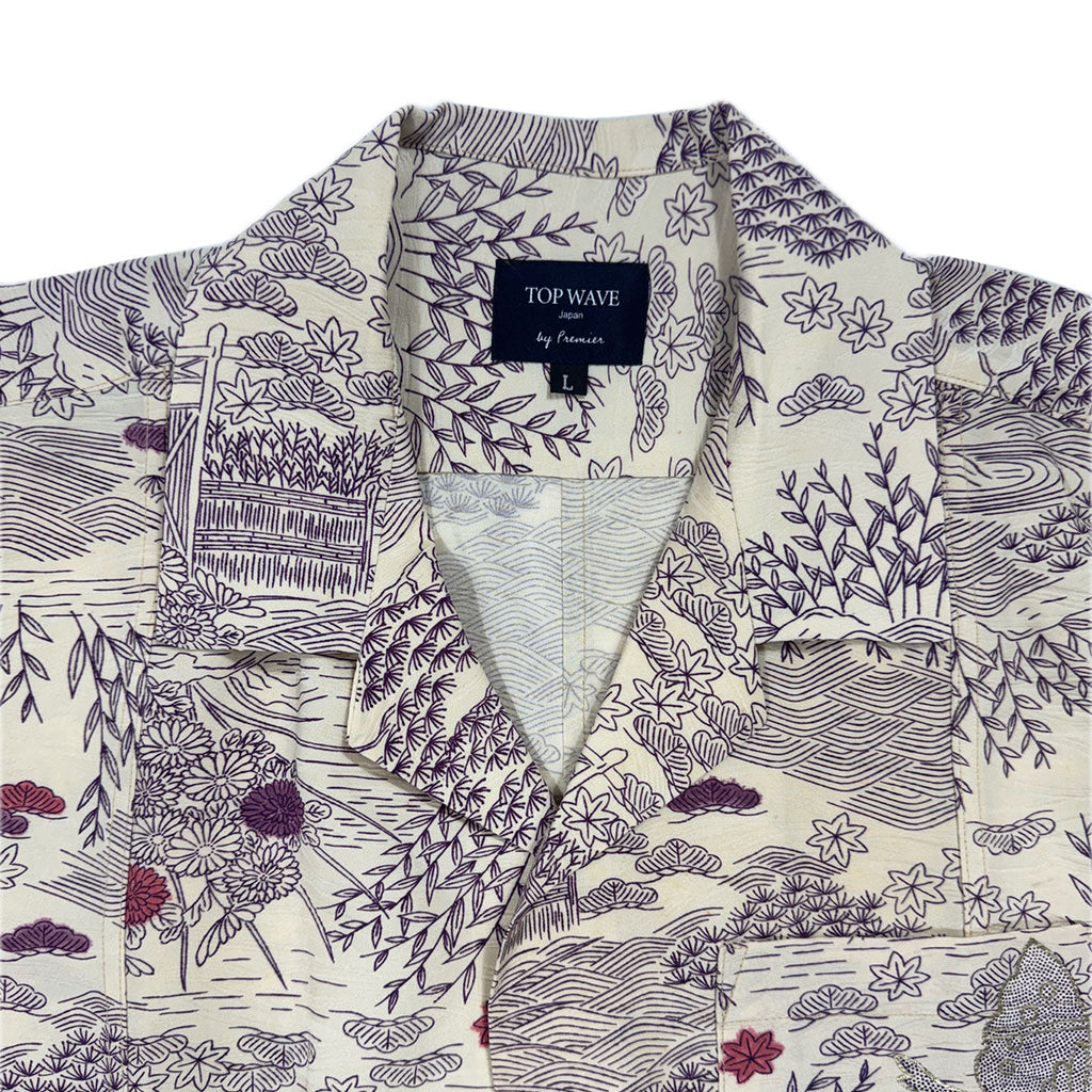 Kimono Aloha Shirt Men's L AHVN-L34