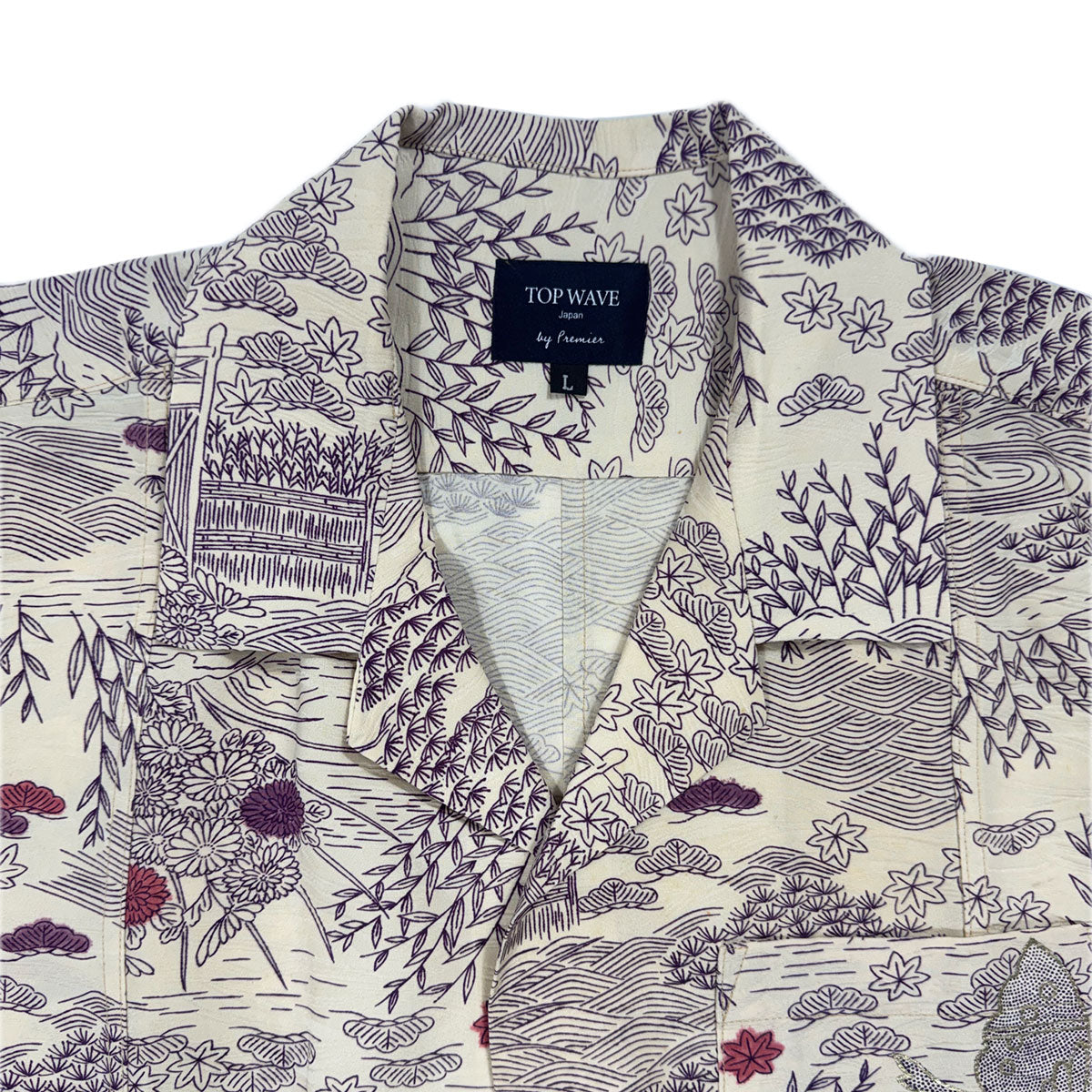 Kimono Aloha Shirt Men's L AHVN-L34
