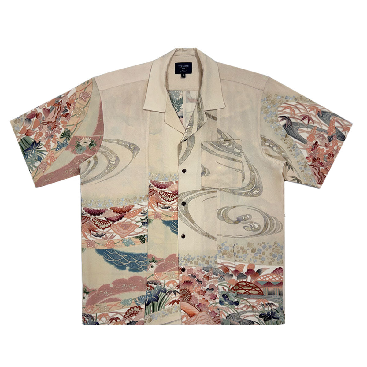 Kimono Aloha Shirt Men's L AHVN-L46