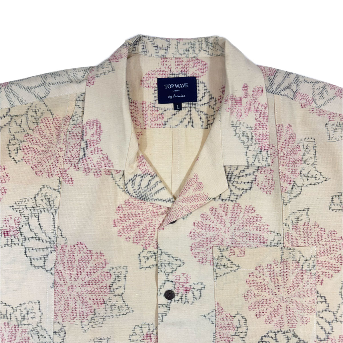 Kimono Aloha Shirt Men's L AHVN-L54