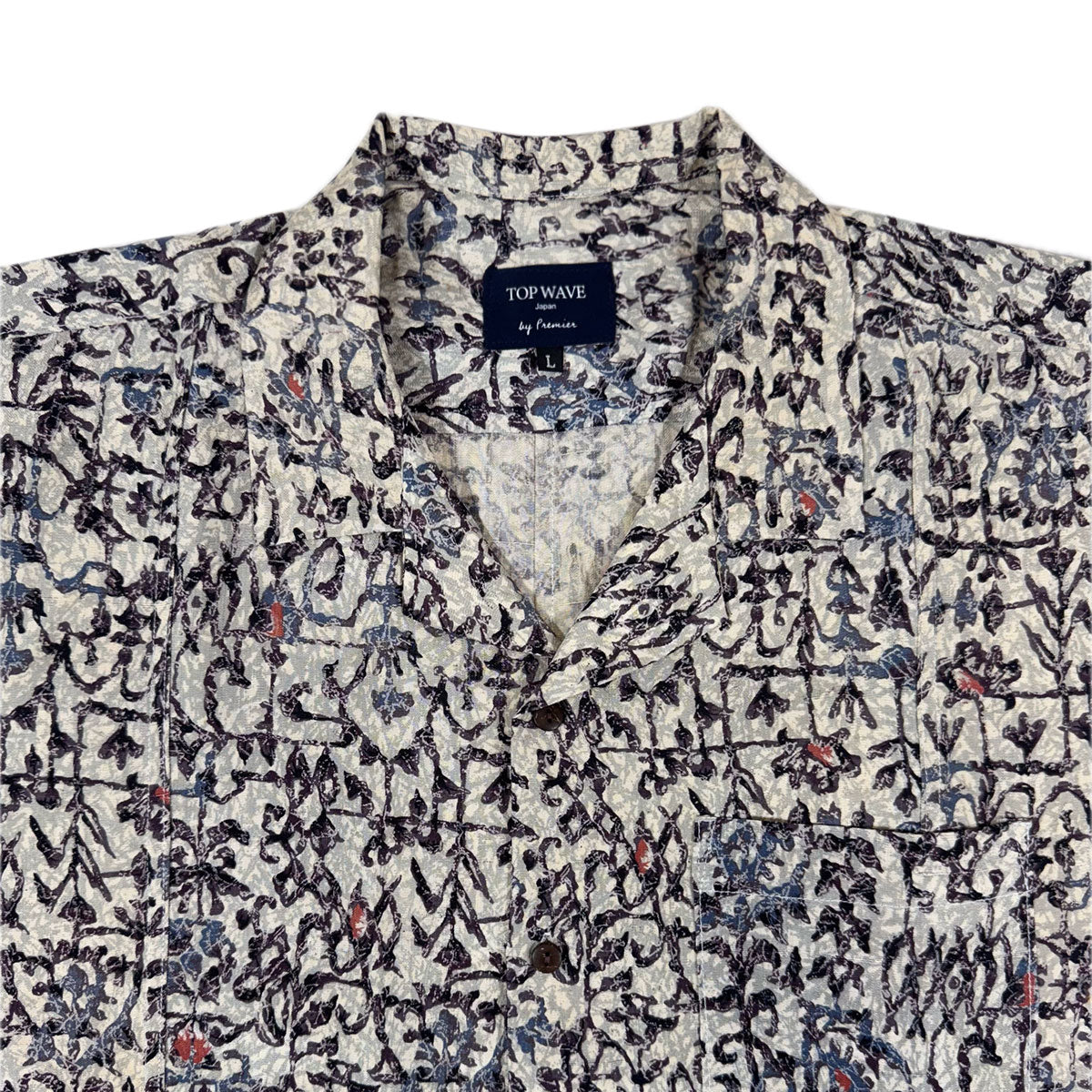 Kimono Aloha Shirt Men's L AHVN-L55