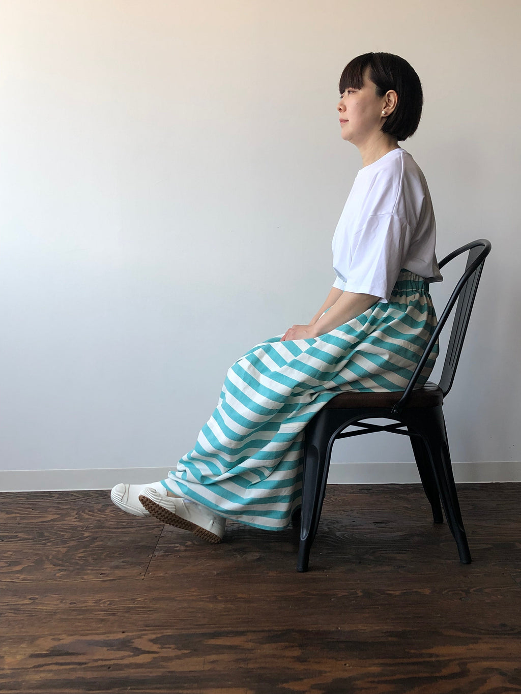 Katakai Cotton Skirt in Cream Soda, Made-to-Order — From Ojiya, Japan