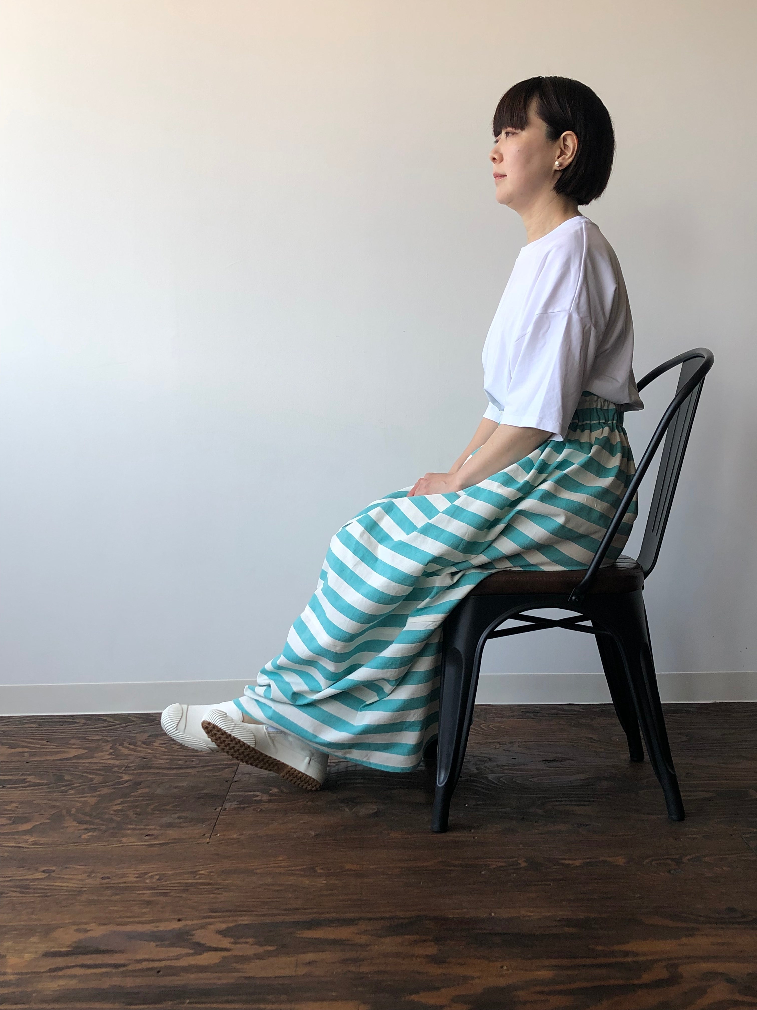 Katakai Cotton Skirt in Cream Soda, Made-to-Order — From Ojiya, Japan
