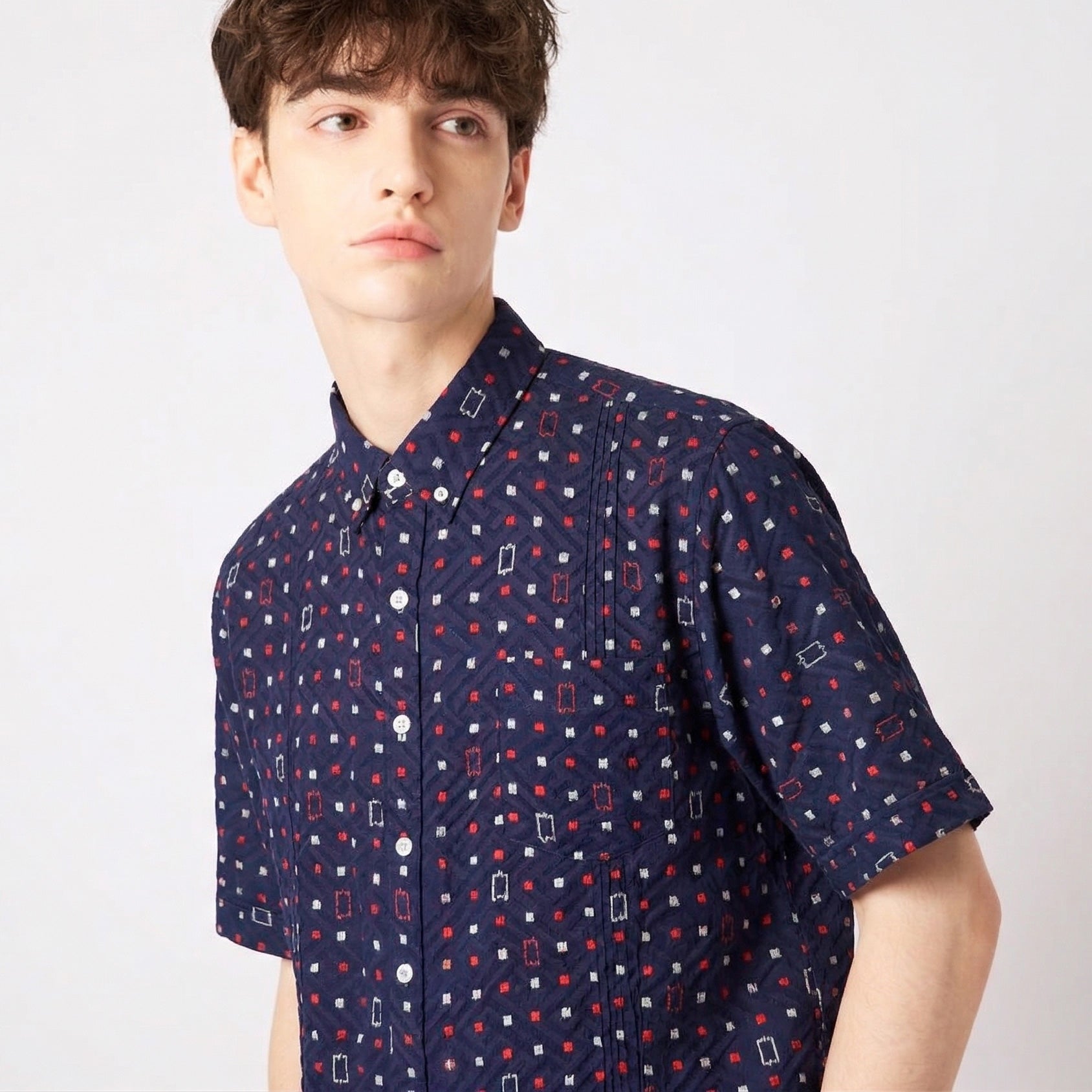 Kimono Button-Down Shirt Men's XL BDVN-XL84
