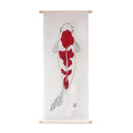 Ancient Tactility: Hand-Dyed Nishiki-koi Ojiya Chijimi Tapestry (Yuki-shiro White)