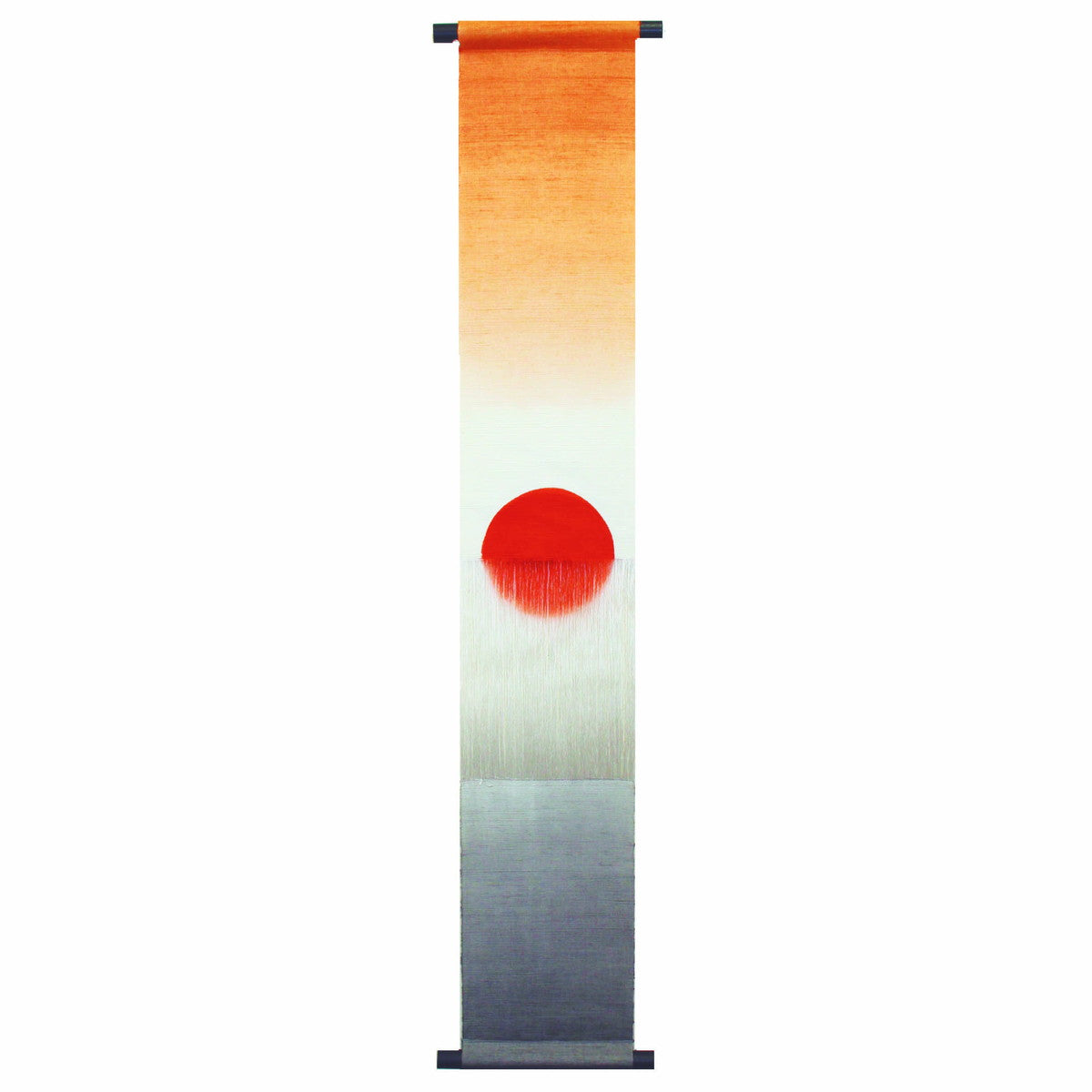 Radiant Dawn: Hand-Dyed Silk "Hogushi-ori" Tapestry - Morning Sun (100% Pure Silk) from Ojiya