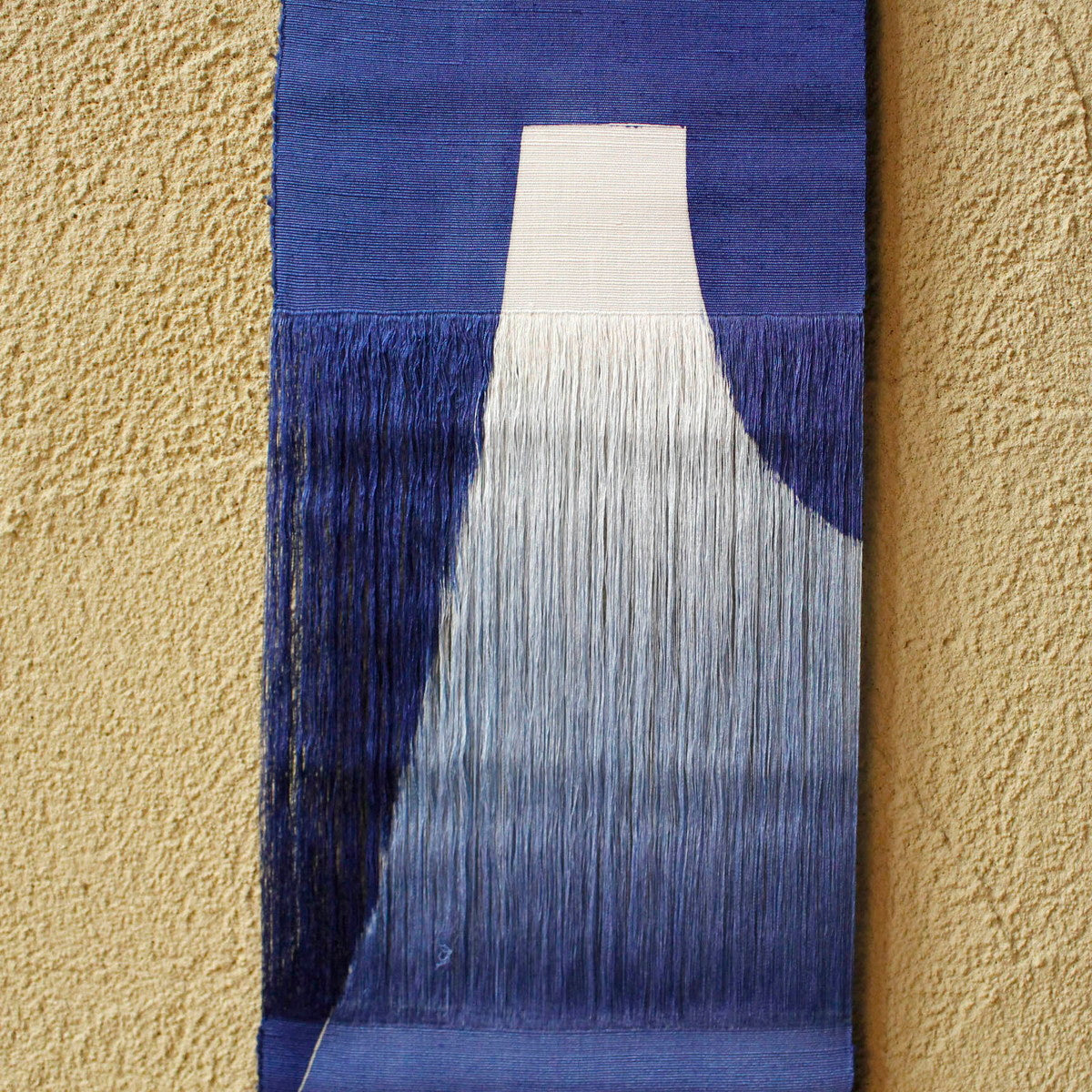 Luminous Peak : Hand-Dyed Silk "Hogushi-ori" Tapestry - Sacred Mount Fuji (100% Pure Silk) from Ojiya
