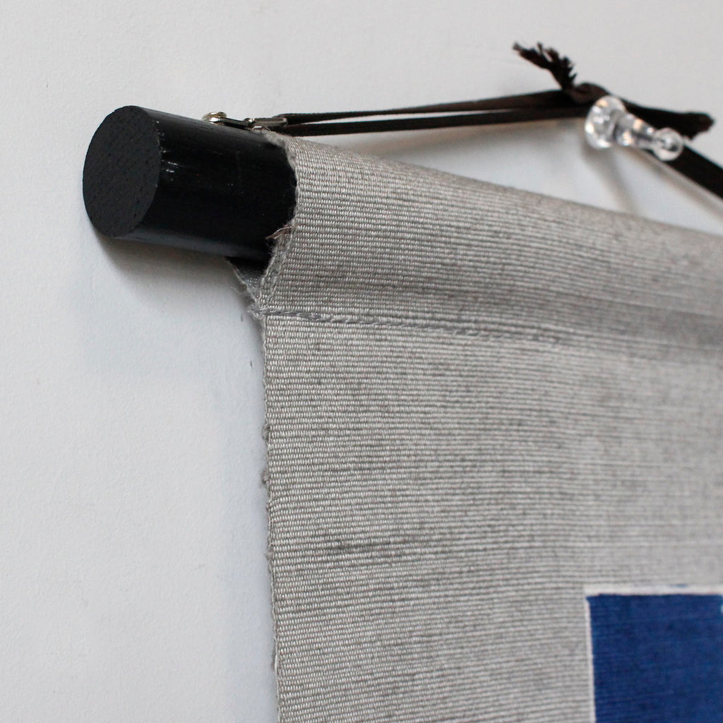 The Indigo Bond: Hand-Dyed Silk "Hogushi-ori" Tapestry -  (100% Pure Silk) from Ojiya
