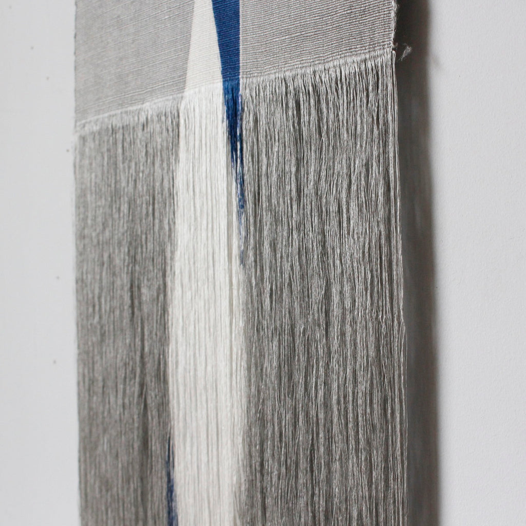 The Indigo Bond: Hand-Dyed Silk "Hogushi-ori" Tapestry -  (100% Pure Silk) from Ojiya
