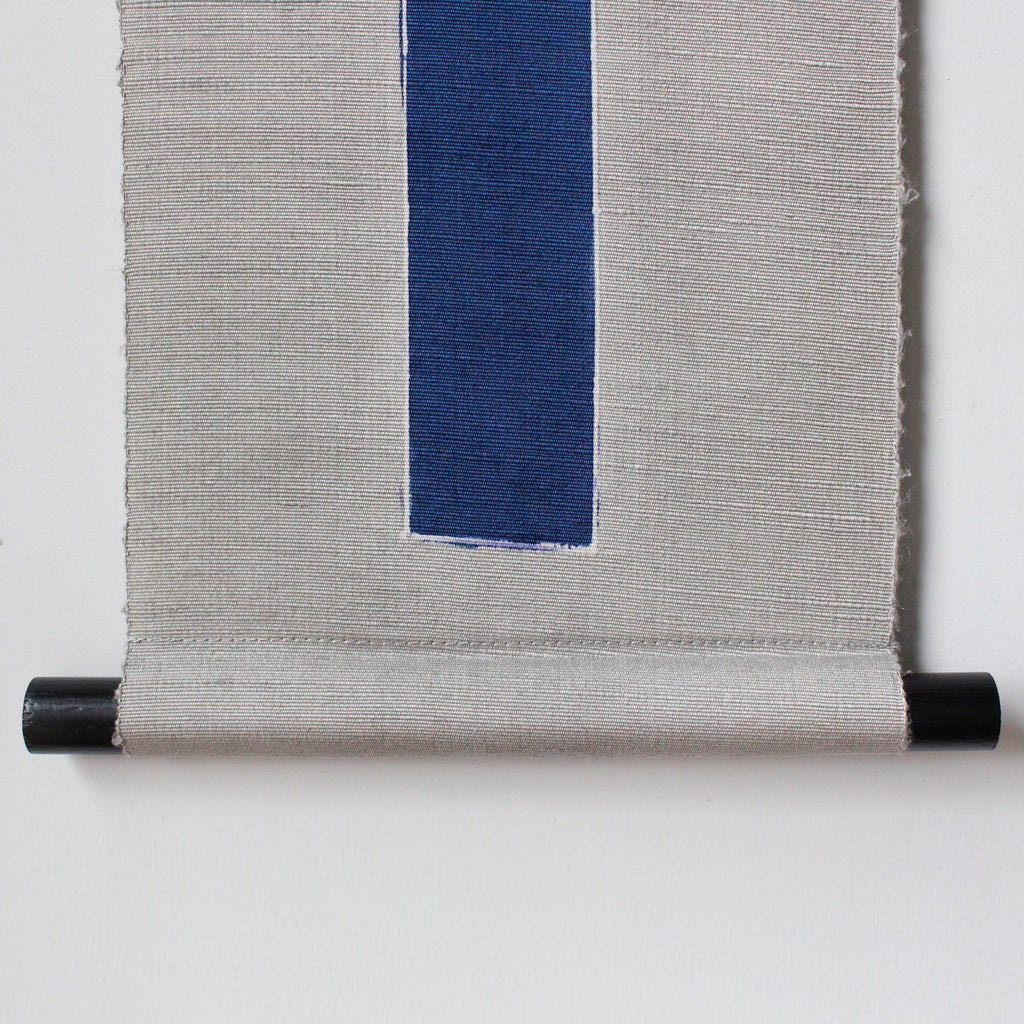 The Indigo Bond: Hand-Dyed Silk "Hogushi-ori" Tapestry -  (100% Pure Silk) from Ojiya