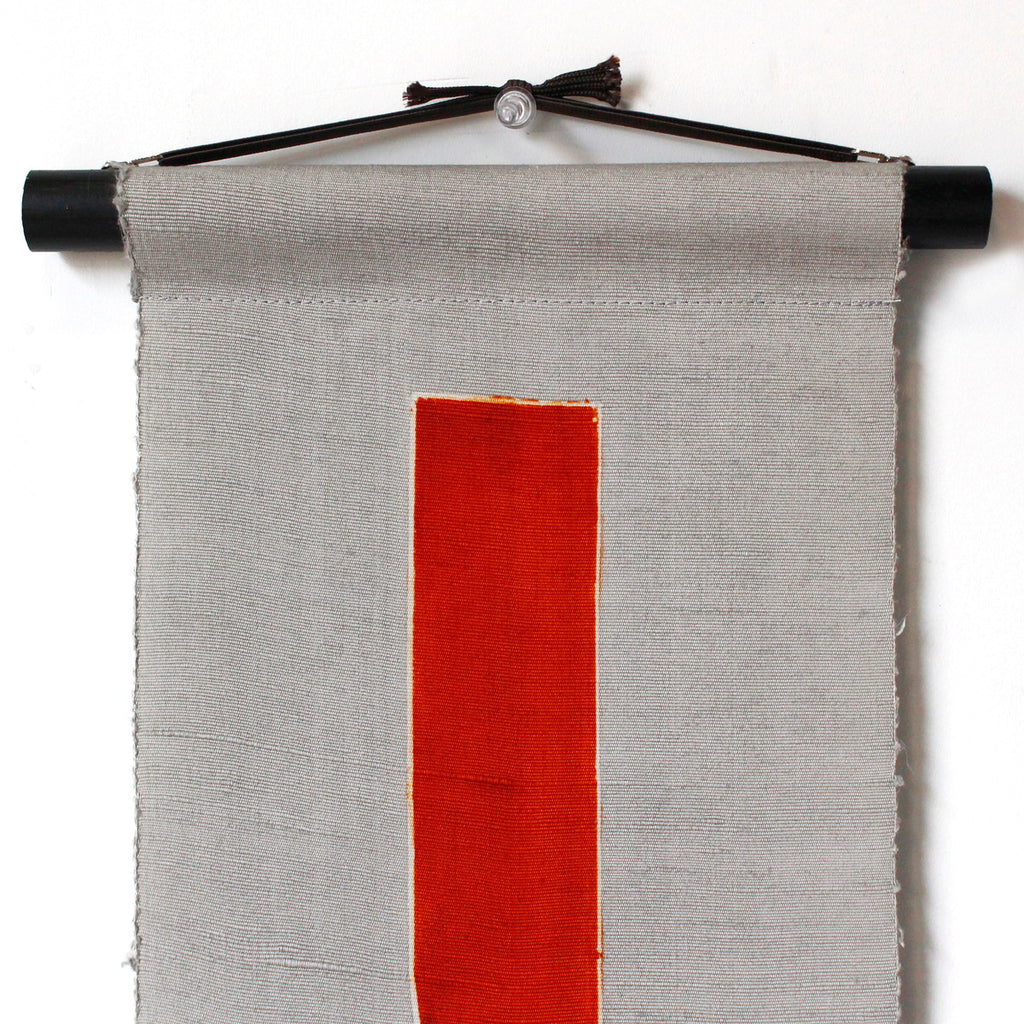 The Orange Bond: Hand-Dyed Silk "Hogushi-ori" Tapestry -  (100% Pure Silk) from Ojiya