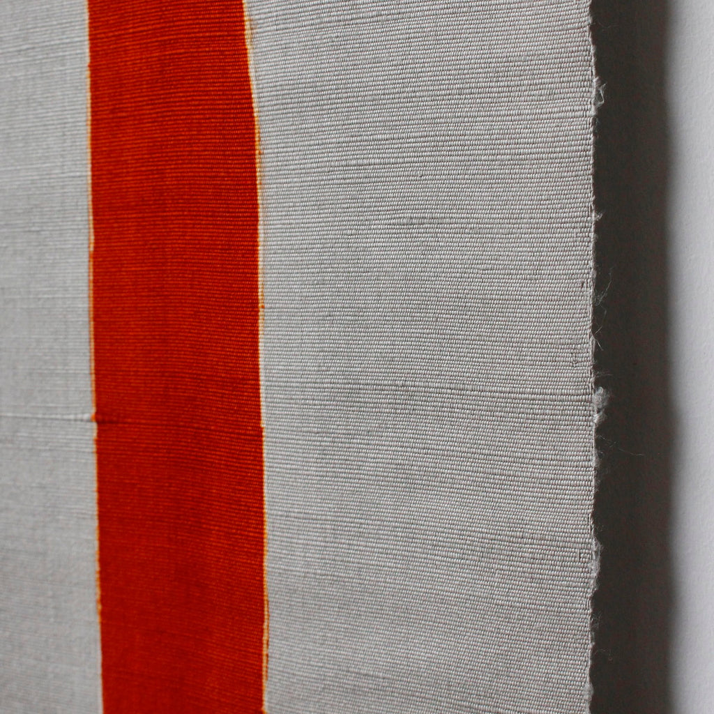 The Orange Bond: Hand-Dyed Silk "Hogushi-ori" Tapestry -  (100% Pure Silk) from Ojiya
