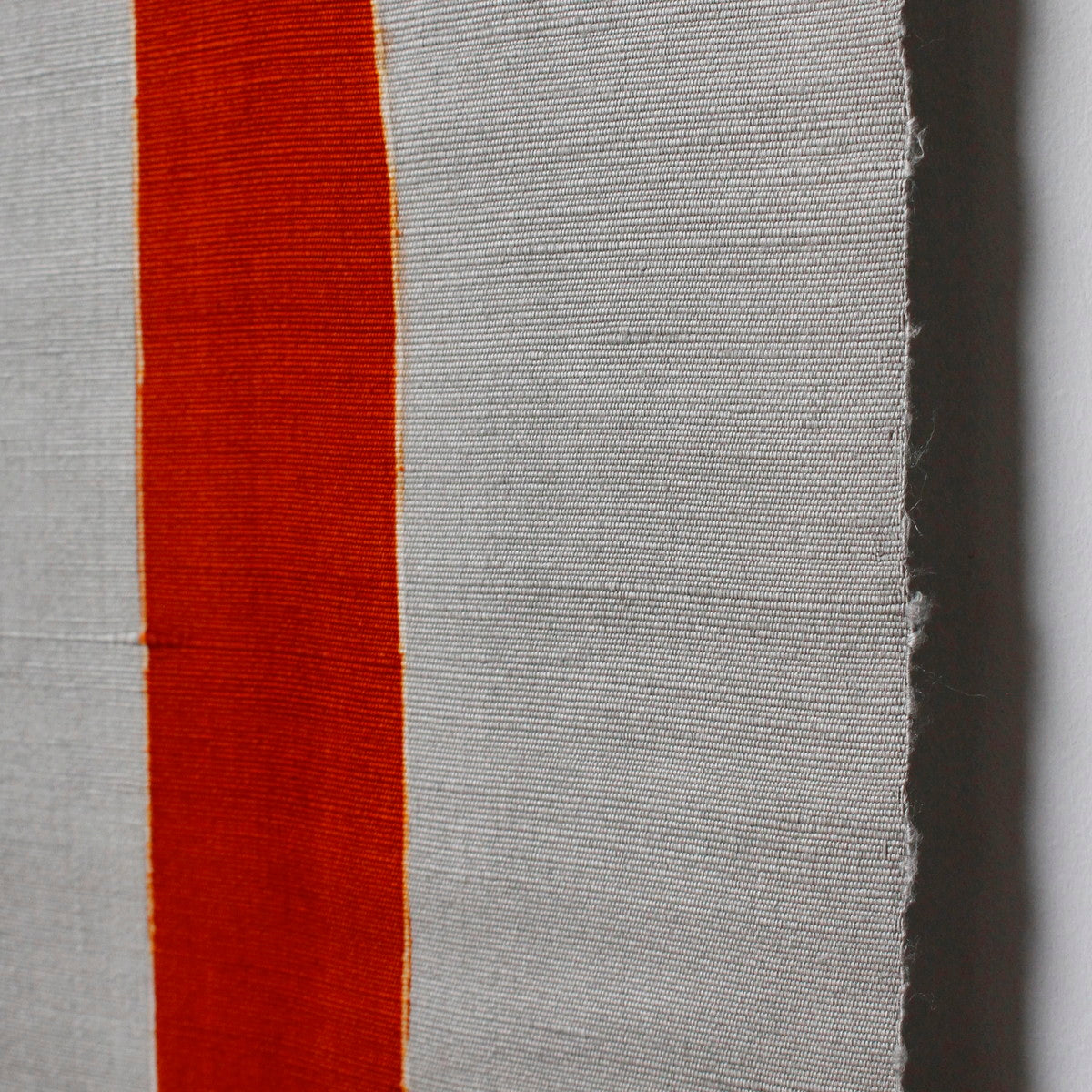 The Orange Bond: Hand-Dyed Silk "Hogushi-ori" Tapestry -  (100% Pure Silk) from Ojiya