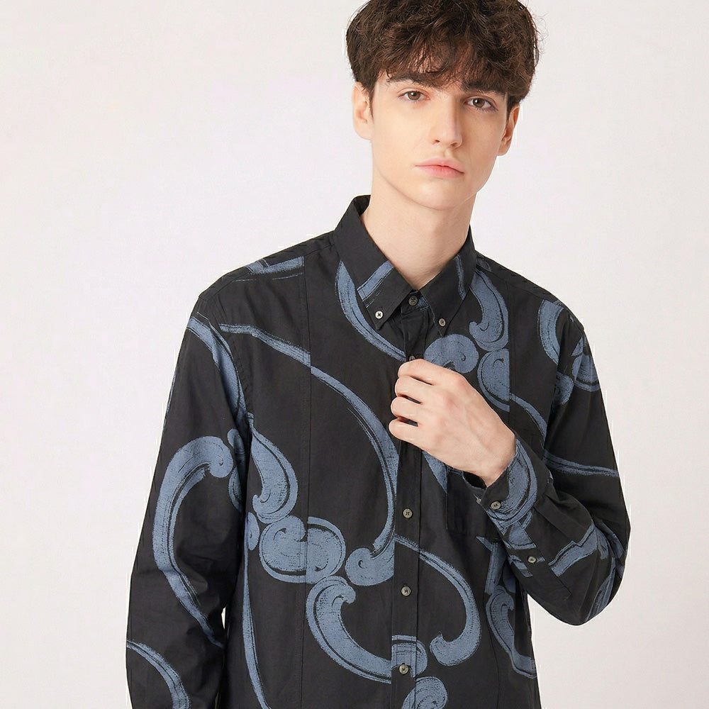 Kimono Long-Sleeve Shirt Men's XL LSVN-XL22
