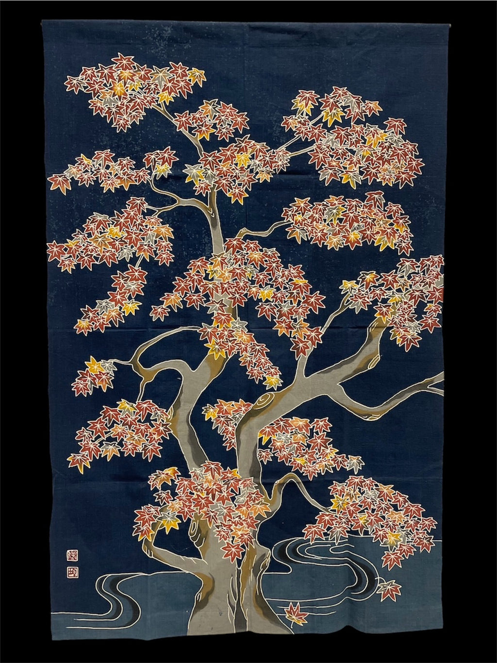 Honest Maple: Hand-Dyed Katakai Cotton Tapestry (KONNI 1751)